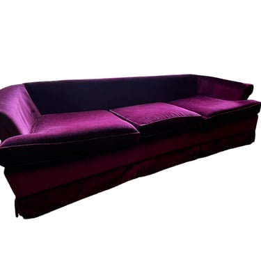 Vintage Curved Back Low Profile Deep Red Sofa (2 avail.) GK253-15