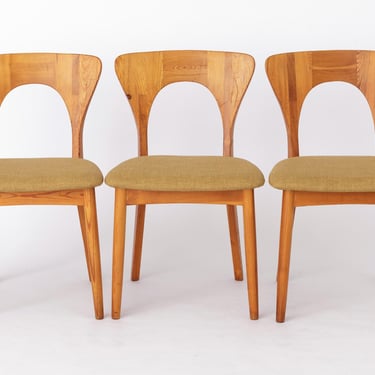 Set of 3 Niels Koefoed Model Peter Chairs - 1960s Spruce Wood Design 