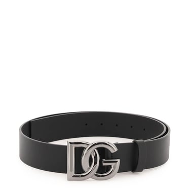 Dolce & Gabbana Lux Leather Belt With Dg Buckle Men