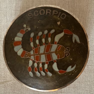 Scorpio Scorpion Zodiac Brass Box Trinket Box 