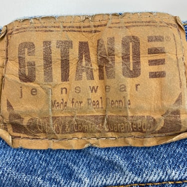 Vintage 80's High Waisted Gitano Jeans |  Women's Blue Jeans | Tapered Leg | Size 14 