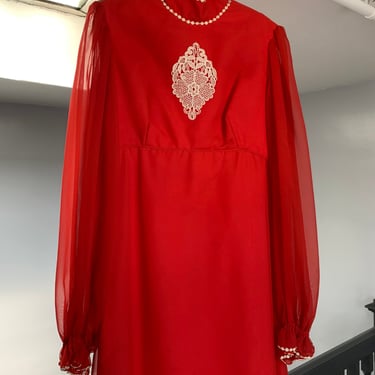 1950’s Vintage Red Dress 