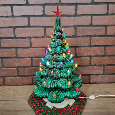 Vintage 18" Glenview Mold Ceramic Christmas Tree 