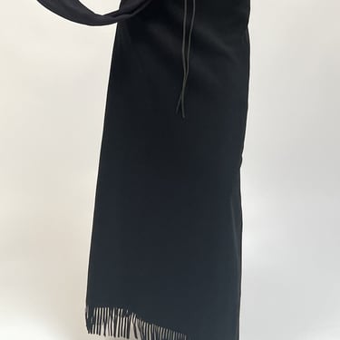 Fringed Black Maxi Skirt (L)