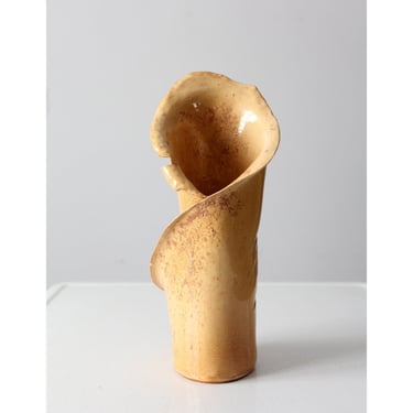 vintage free form studio pottery vase 