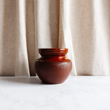 vintage English textured stoneware vase