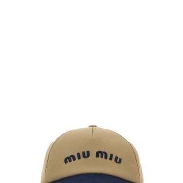 Miu Miu Woman Two-Tone Cotton Baseball Cap