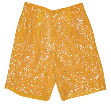 Lapointe - Orange Sequin Long Shorts Sz 4