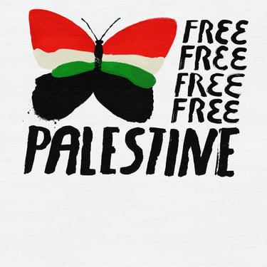 Free Palestine Butterfly