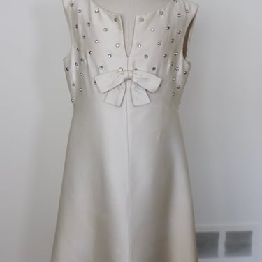 1960's Rhinestone Bow Mini Dress