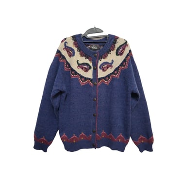 Fair Isle sweater | 80s 90s vintage Woolrich teal | Poppycock