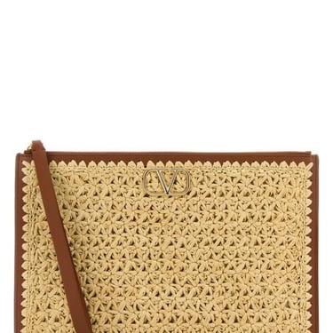 Valentino Garavani Woman Raffia Clutch