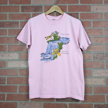 Vintage 90s Clean Water "We All Live Downstream" ORIGINAL Nature Tee - Medium 