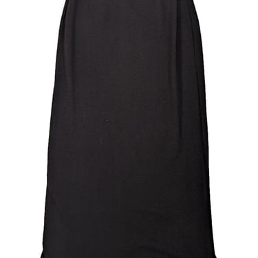 St. John - Black Knit Maxi Dress w/ Side Slit Sz 10