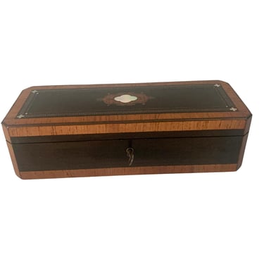 19th C. French Glove Box With Key 