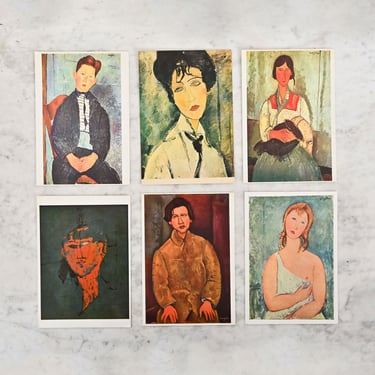 vintage french modigliani postcards