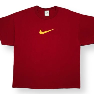 Vintage 90s/Y2K Nike Center Swoosh Big Logo Essential Graphic T-Shirt Size Large/XL 