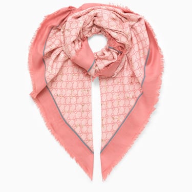 Gucci Pink Scarf With Fringes