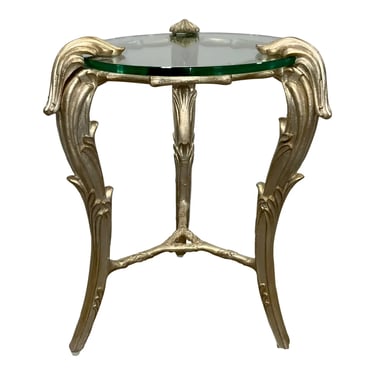 Caracole Baroque Style Champagne Silver Finished Accent Table