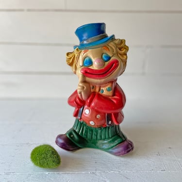Vintage 1950's Circus Clown Piggy Bank // Clown Collector, Lover // Perfect Gift 