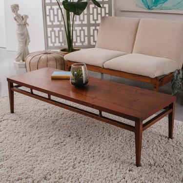 Walnut Long Coffee Table by Lane