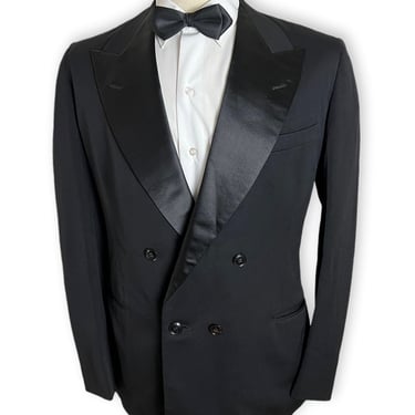 Vintage dated 1950 Wool Tuxedo Jacket ~ size 38 ~ Suit ~ Wedding ~ Blazer / Sport Coat / Suit ~ 1950s / 50s ~ Double Breasted Tux 