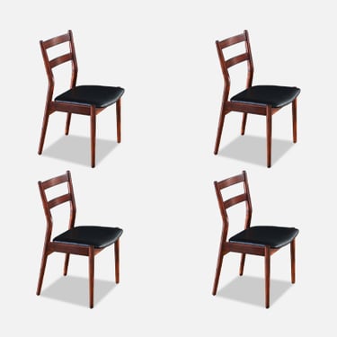 Helge Sibast Model-59 Rosewood & Leather Dining Chairs for Sibast Mobler