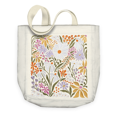 Embroidered Tote Bag | Wildflowers