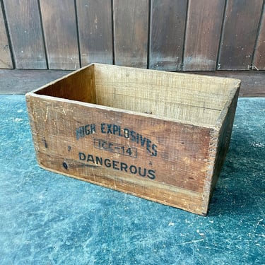 1950s Vintage Dynamite Crate Wooden Box Burton Explosives + | Brain ...