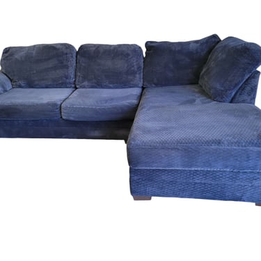 Navy Oversized Chaise Sectional