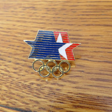 Vintage 1984 Olympics Los Angeles Pinback Enamel Lapel Pin 
