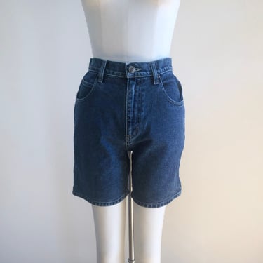 Dark Blue Denim Shorts - 1990s 