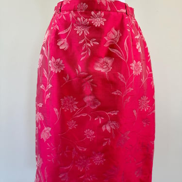 Early 2000's Escada Pink Floral Pencil Skirt 