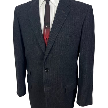 Vintage 1950s/1960s ALEXANDRE (London) Wool Flannel Sack Sport Coat ~ 38 R ~ jacket / blazer ~ Preppy / Trad / Ivy Style ~ Savile Row 