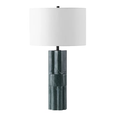 Green Fluted Marble Table Lamp