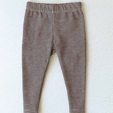 Stripe Rib Knit Baby Legging Pants (Organic Cotton)