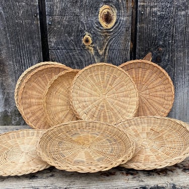 Wicker Chargers -- Wicker Plate Chargers -- Placemats -- Boho Placemats -- Boho Tableware -- Wicker Placemats -- Wicker Tableware -- Plates 