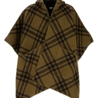 Burberry Unisex Embroidered Wool Cape