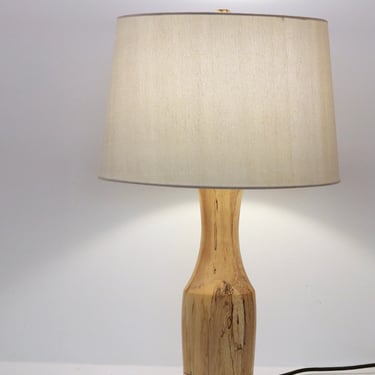 Spalted Maple Table Lamp | Mid Century Modern Light Fixture 