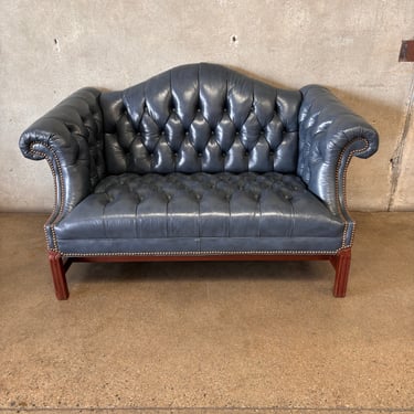 Leather Chesterfield Tufted Love Seat