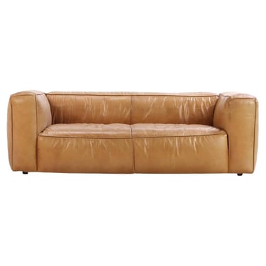 A Modern French leather sofa, C. 1975.