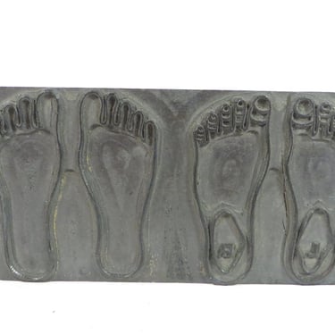 Vintage Wood Printers Block - Feet Printers Block 