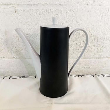 Vintage Teapot Candle Light Royal M by Yamaka Black White Drinkware Tea Coffee Pot Serving Mod Mid Century Modern Classic Minimalist 