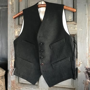 19th C French Waistcoat Gilet Vest Cotton Pique | Jan's Vintage