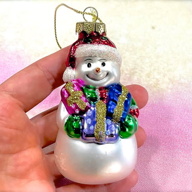 VINTAGE: Glass Christmas Tree Snowman Ornament - Thomas Pacconi Collection - Replacement - Christmas Ornament - Holiday SKU 30-404-00040241 