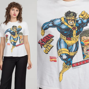 Vintage 1993 X-Men Cyclops Graphic Tee - Petite Small | 90s Marvel Comics Mutant Gear T Shirt 