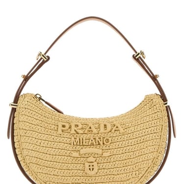 Prada Women Raffia Arquã¨ Handbag