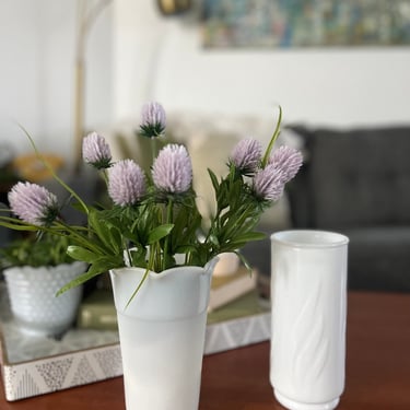 Vintage Milk Glass Vases 