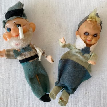Vintage Shabby St. Patrick's Day Figures, Crafting, St. Patty's Day, Plastic And Fabric 