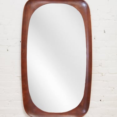 Wood Sculptural Large Mirror
